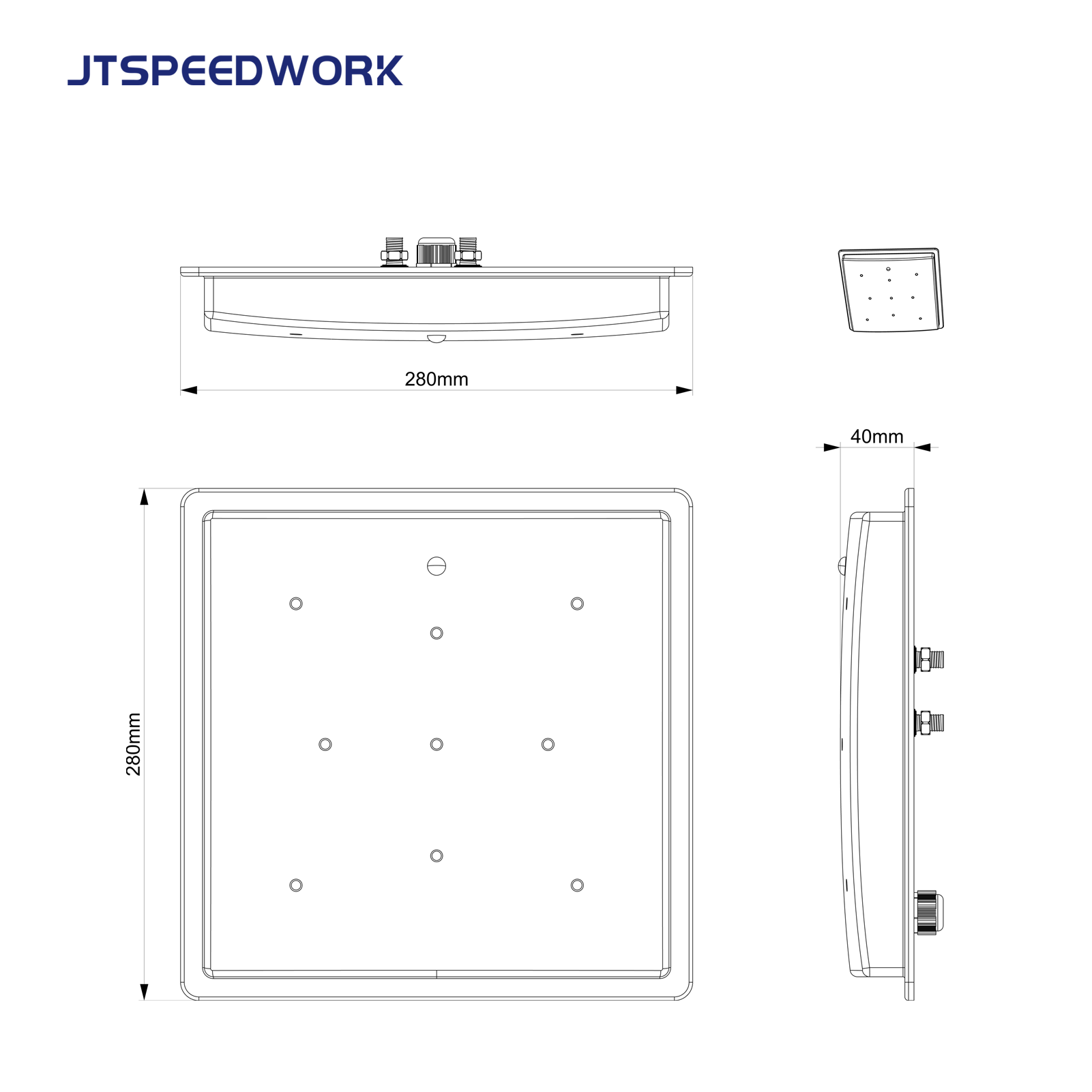 JT-8280A 0-6m UHF RFID Middle Range Reader 860-960MHz