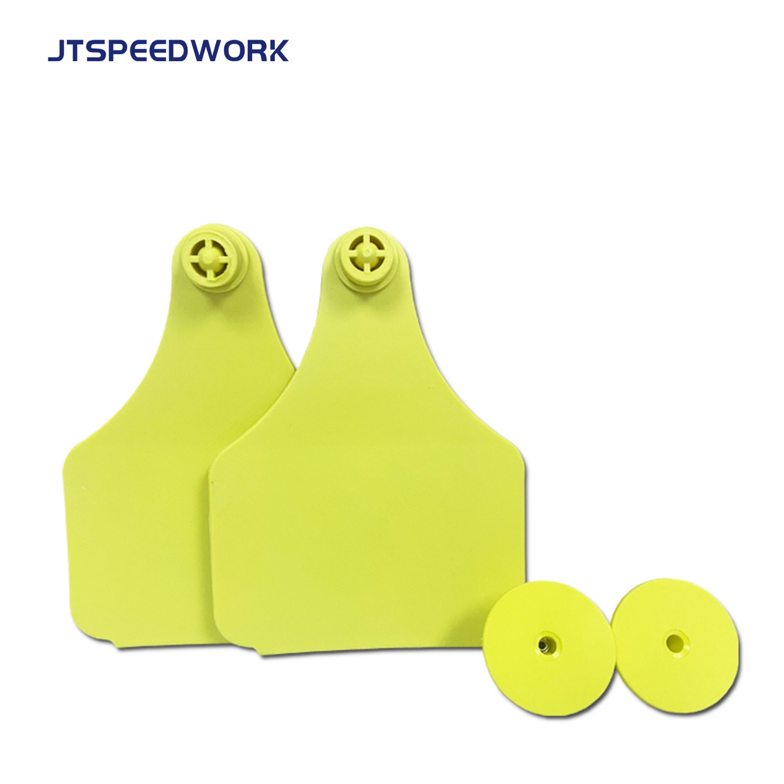 JT-E10080 100*75mm UHF RFID Animal Cattle Ear Tag For Livestock Management