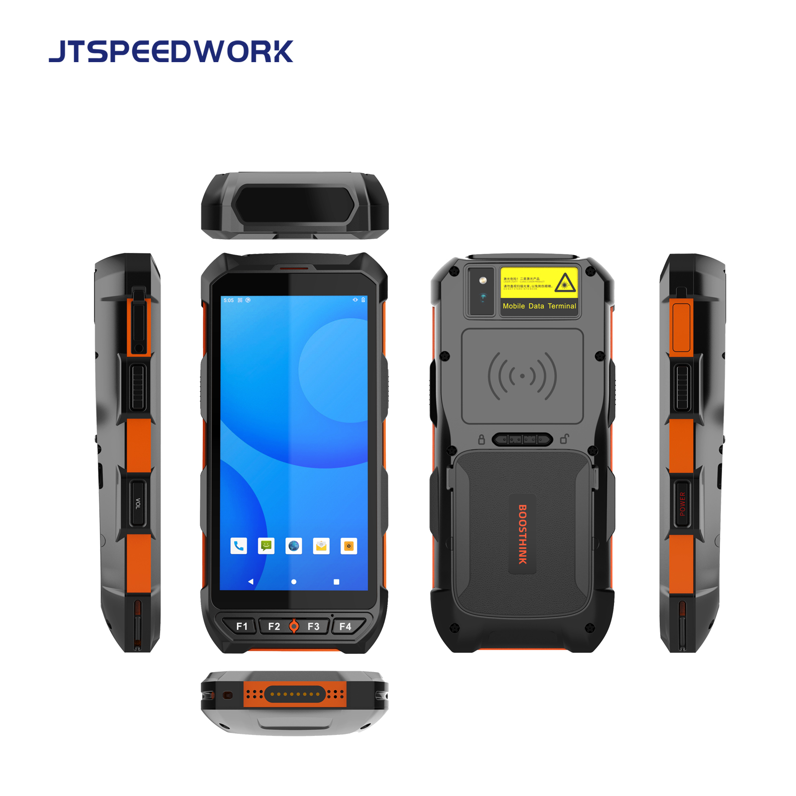JT-C6200 Android 13 Industrial UHF RFID Handheld Reader | Impinj E710 | IP65 | 2D Barcode | NFC